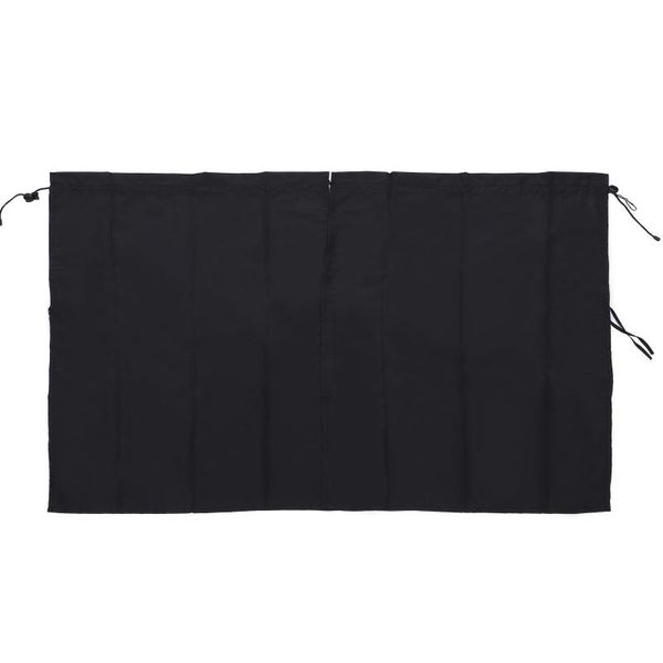 

curtain & drapes car front and rear partition removable divider sun shade (black)