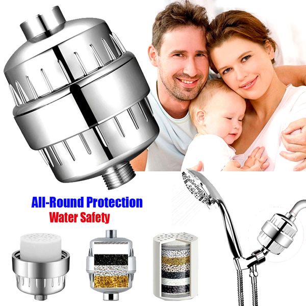 

1set 10 stages shower water filter - remove chlorine + heavy metals - filtered showers head soften for hard water