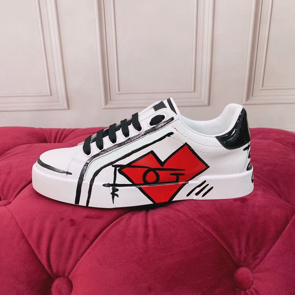 

designer fashion luxury color printing casual flat couple shoes comfortable non-slip size 35-45, Black