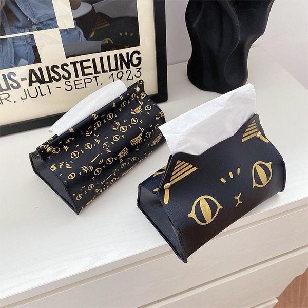 

tissue boxes & napkins leather box living room car nordic simple multi-functional storage household dining deskssue