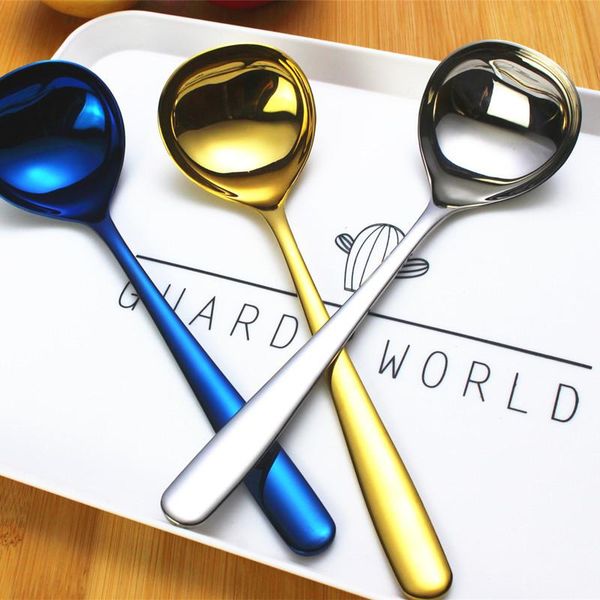 

dinnerware sets soup spoon sus304 pot sauce tableware creative long handle big head korean noodles