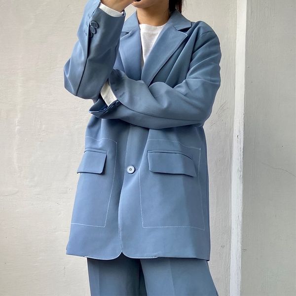 

men's suits & blazers spring autumn pure color formal korean fashion loose business casual social 27e1, White;black