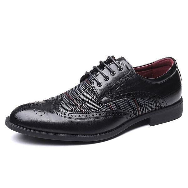 

dress shoes 2021 men brogue comfortable breathable formal high quality, Black