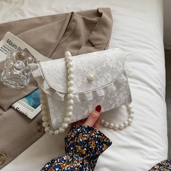 

shoulder bags bag 2021 lolita elegant chain lace japanese pearl