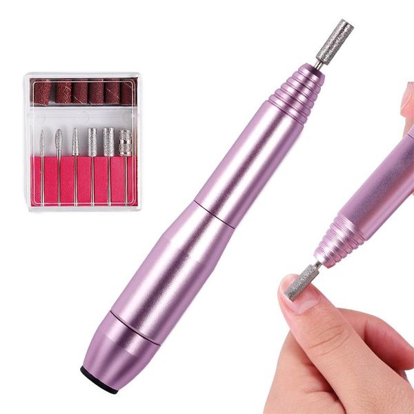 

nail drill & accessories portable usb electric bits set manicure machine for files art tools gel polish grind pedicure tool