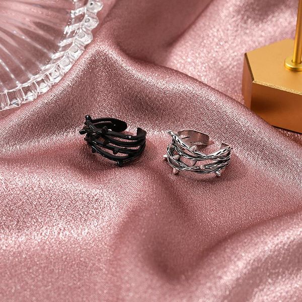 

wedding rings multilayer cross branch leaf resizable opening finger for women girl adjustable knuckle ring jewelry, Slivery;golden