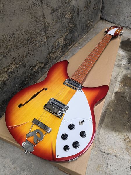 

6 string rick 360 electric guitar, black paint ship