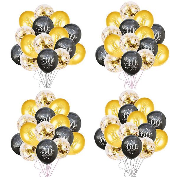 

party decoration 30 40 50 60 years anniversary birthday balloons number balloon globos decor supplies