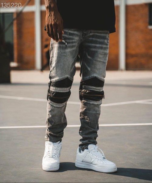 

men's jeans zk1157 fashion 2021 runway luxury european design party style clothing, Blue