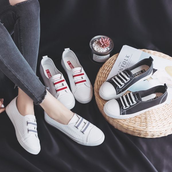 

woman shoes 2019 summer new fashion shoes woman casual microfiber leather simple women casual striped shoes sneakers breathable