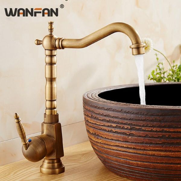 

bathroom sink faucets basin deck mounted single handle taps antique 360 degree swivel kitchen faucet luxurious wf-908f