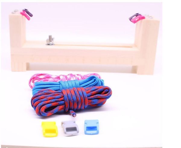 

outdoor gadgets diy wood paracord bracelet maker parachute cord wristband makers tool 3 rope and buckle