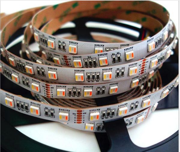 

rgb+cct led strip rgbw rgbww 12mm pcb 5m 5in1 60leds/m 5 colors in 1 chip cw+rgb+ww flexible led tape light 12v 24v 50m