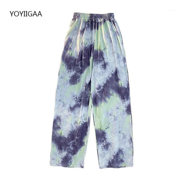 

women's pants & capris tie dyed women sport fashion harajuku female joggers trousers ladies girls wide leg casual long pant, Black;white