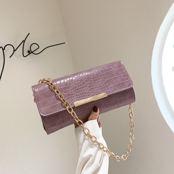 

2020 new trend line niche armpit bag chain shoulder female bag simple wild french bag small square