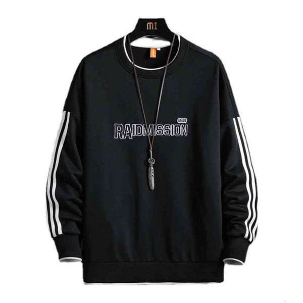 

three sweater men's long sleeve bottomed shirt student round neck, Black