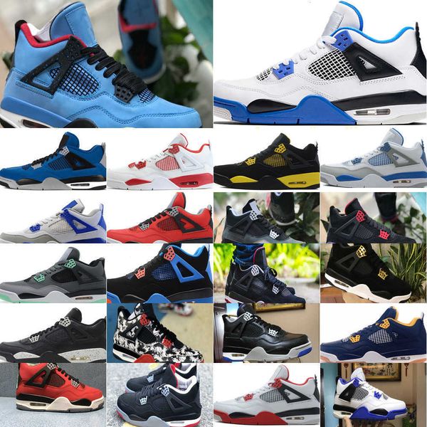 

black 4s travis scotts mens basketball shoes unc white cement rasta retroes 4 jumpman winterized loyal blue mushroom sneaker 21