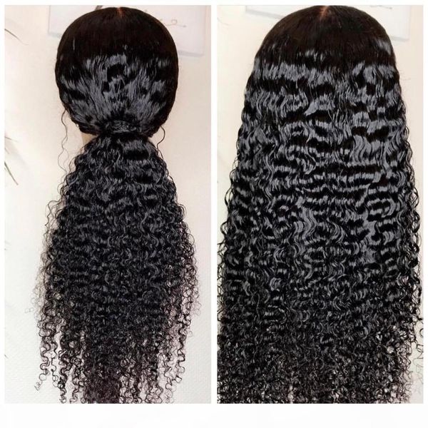 

4x4 lace closure wig lacefront with baby hair virgin brazilian water wave lace front human hair wigs for black women, Black;brown