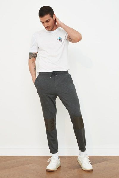 

running pants trendyol male sweatpants tmnss21ea0182, Black;blue