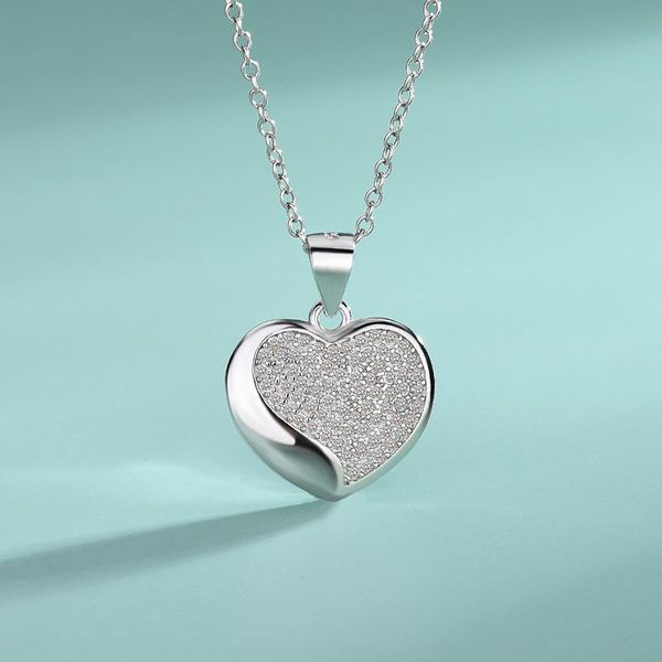 

chains s925 sterling silver heart-shaped love necklace fashion simplicity ladies secklace europe and the united states jewelry pendant