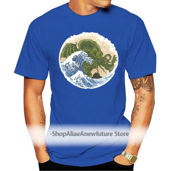 

men's t-shirts design t shirts casual cool hokusai cthulhu ukiyo e the great off kanagawa custom shirt si tee, White;black