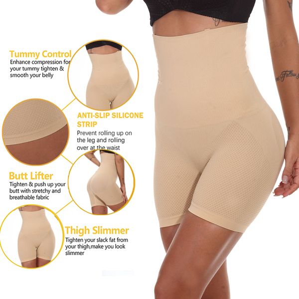 

waist trainer panties body shaper for women slimming leggging panty tummy control butt lifter underwear, Black