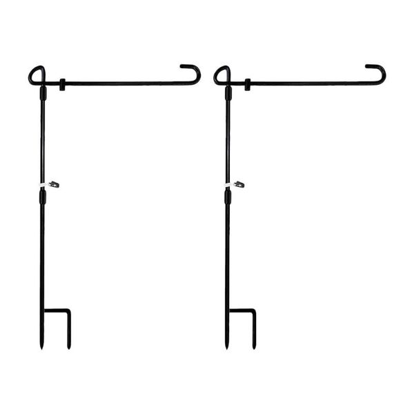 

garden decorations 2pcs black flag stand premium holder display rack