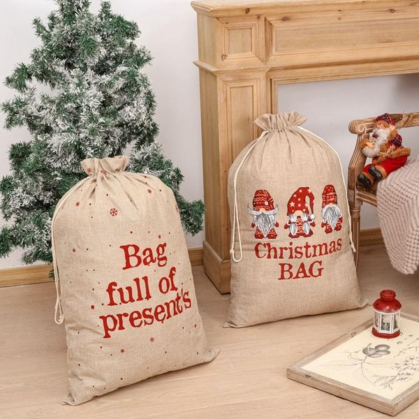 

christmas decorations drawstring gift bag multipurpose large capacity toy storage creative printed organizer qjs shop
