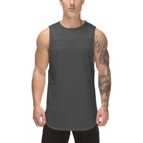 

men' tank brand mens shirt solid patchwork mesh bodybuilding stringer tankfitness singlet sleeveless gyms clothing, White;black