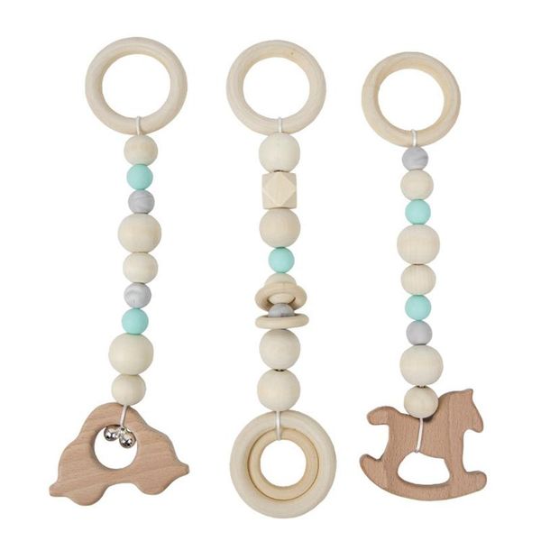 

3 pcs/set nordic baby gym frame game pendants sensory nursery ring-pull toy fitness rack hanging baby teether gym toys