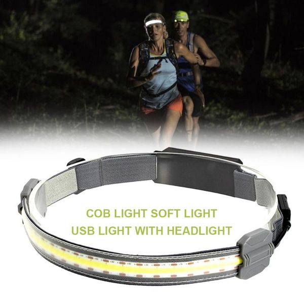 

mini rechargeable led headlamp body motion sensor headlight camping head light torch lamp with usb
