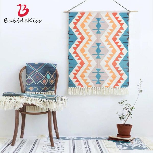 

tapestries bubble kiss cotton linen tassel wall hanging decoration tapestry fabric bedroom 50x70cm for home nordic decor