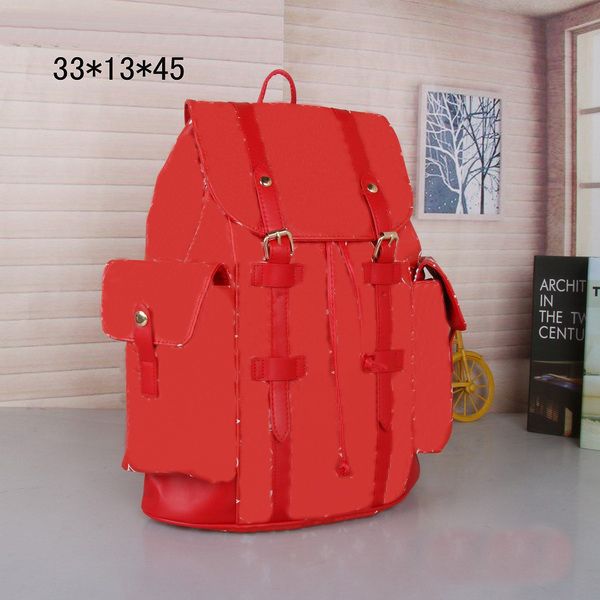 

44574# sell classic fashion bag women men pu leather backpack style bags duffel bags shoulder handbags