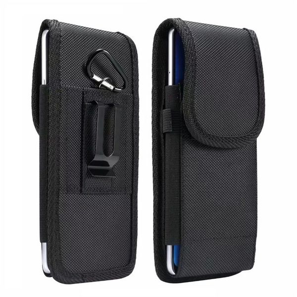 Custodia in pelle per fondina con clip da cintura in nylon sportivo universale Custodia in pelle per Iphone Samsung Huawei Moto LG Borsa da viaggio Flip Mobli8817121