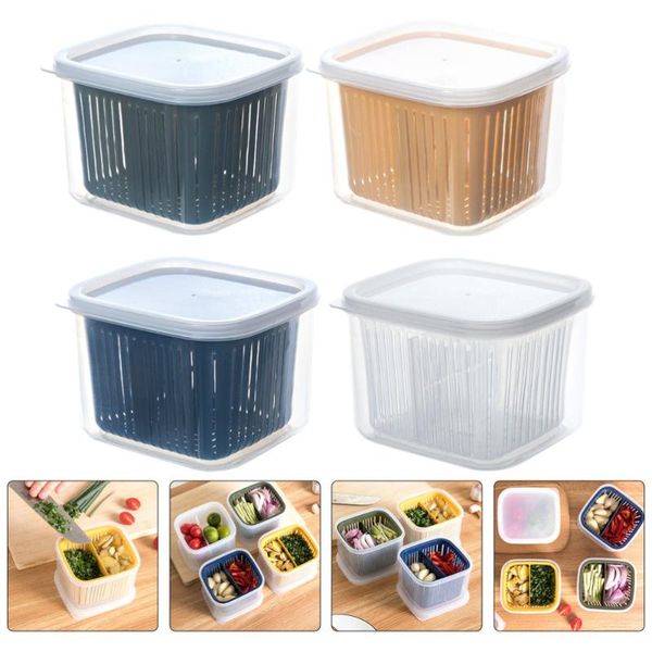 

storage bottles & jars 4pcs partition vegetable drain baskets refragerater use crispers
