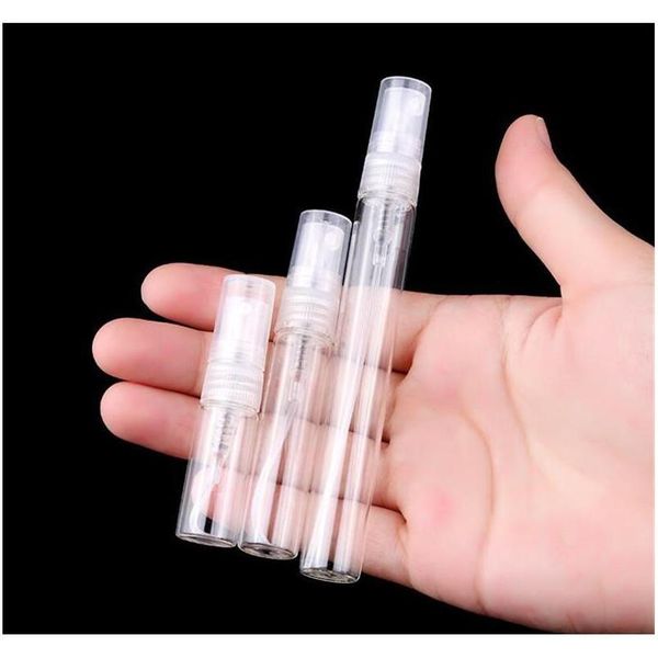 

l 5ml 10ml clear glass spray bottle refillable perfume bottles sample vial cosmetic atomizers spra jllyzh ladyshome