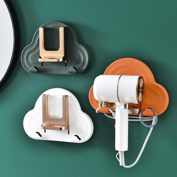 

towel racks hair dryer hangers plating dyer bracket nordic style wall-mounted cute lovely shelf