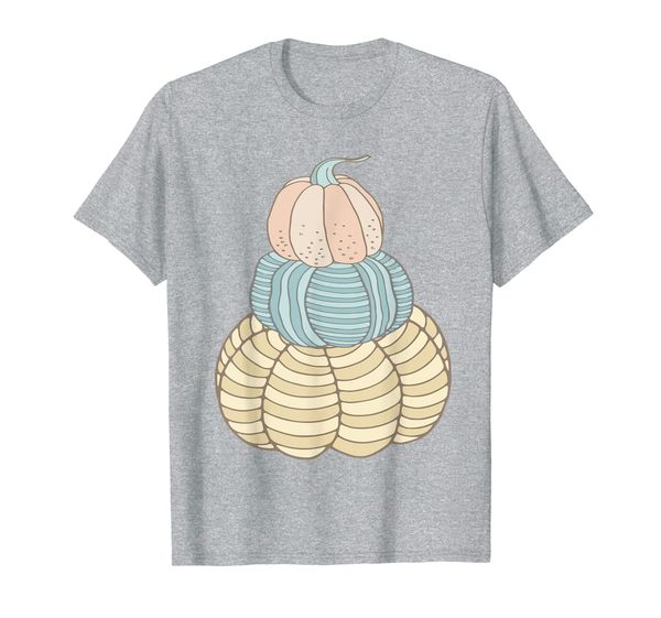 

watercolor stacked pumpkins gourds fall autumn farm t-shirt, White;black