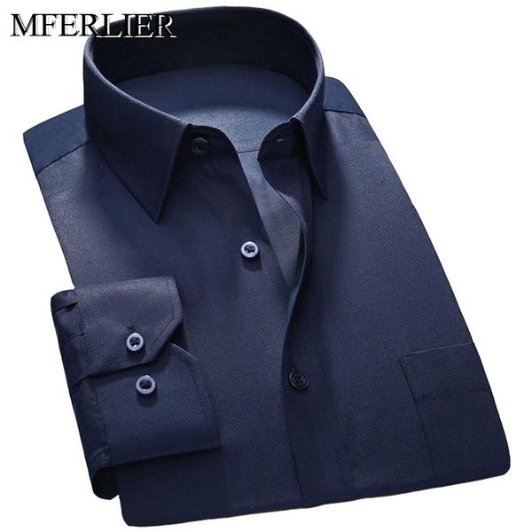 

men's casual shirts spring autumn men 6xl 7xl 8xl plus size long sleeve shirt 8 colors, White;black