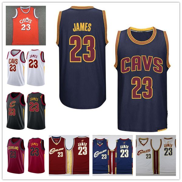 

vintage men's cleveland cavaliers city collin 2 sexton lebron 23 james jersey navy white basketball jerseys, Black;red