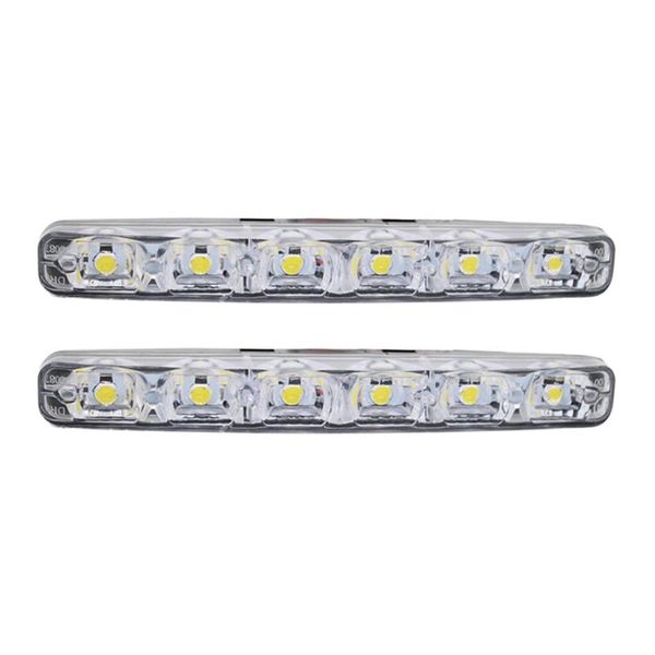 

emergency lights 2pcs/set led auto daytime running light -6smd 6w universal car drl lamp auxiliary driving