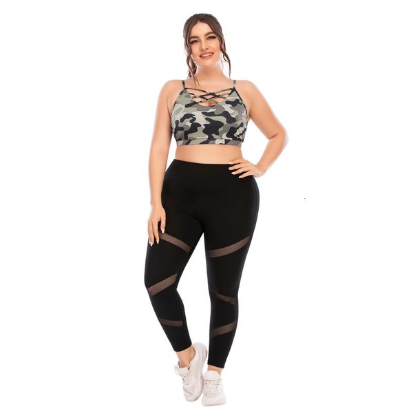 

camouflage yoga suit sport pack fitness women's training packages wives 2021 clothing crop secondary plus gym set, Gray