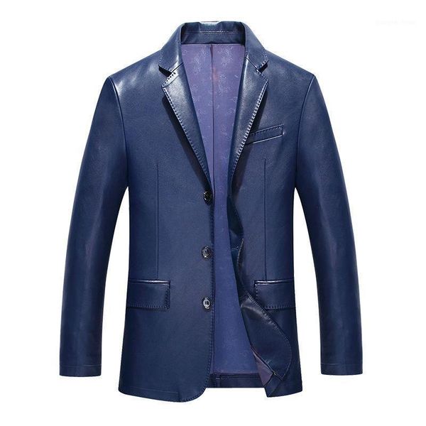 

men's jackets mens leather all-match fashion simplicity business suit collar trend handsome loose casual plus thick coats, Black;brown