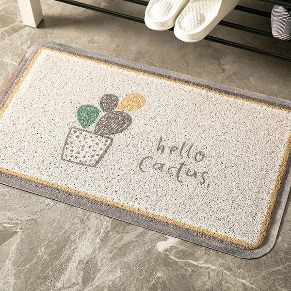 

cushion/decorative pillow door floor mat pvc coil rugs corrosion-resist non-slip carpet entrance welcome doormat hallway bathroom kitchen ma