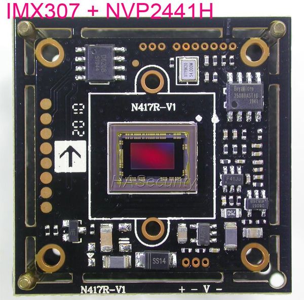

cameras ahd-h (1080p) / cvbs(d1) 1/2.8" starvis imx307 cmos sensor + nvp2441 cctv camera module pcb board (optional parts)