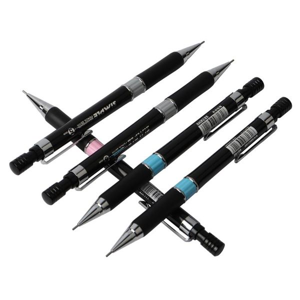 

ballpoint pens 1pcs baikingift metal mechanical pencils 0.5mm 0.7mm 2b lead holder drafting drawing pencil writing school gifts stationery, Blue;orange