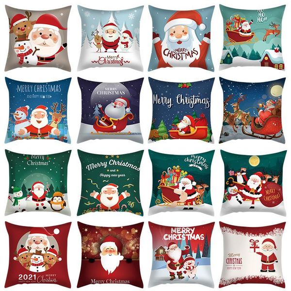 

cushion/decorative pillow 2022 christmas cushion cover 45*45 pillowcase sofa cushions cases cotton linen covers home decor