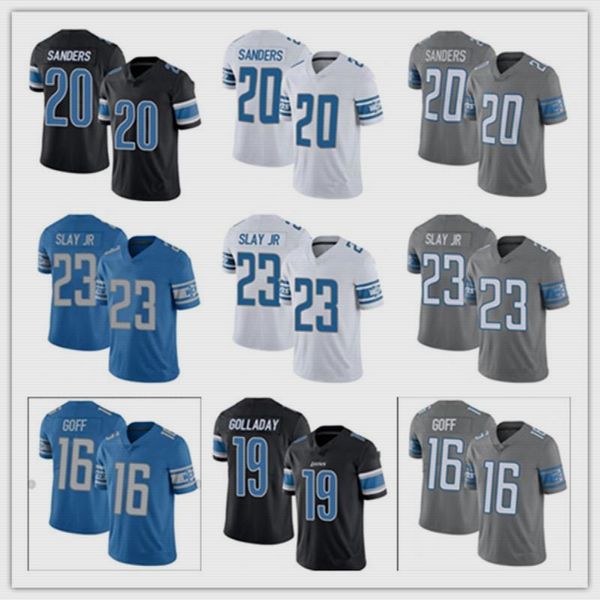 

2021 custom men women kids 16 jared goff football jersey 23 jeff okudah 32 d'andre swift t.j. hockenson 20 barry sanders adrian peterso, Black;red
