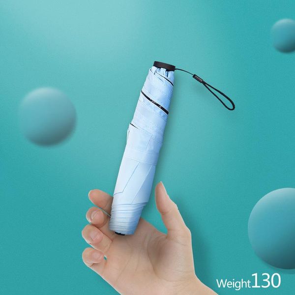 

umbrellas ultra-light pencil umbrella mini solid color sun tri-fold hand open pocket customizable clear