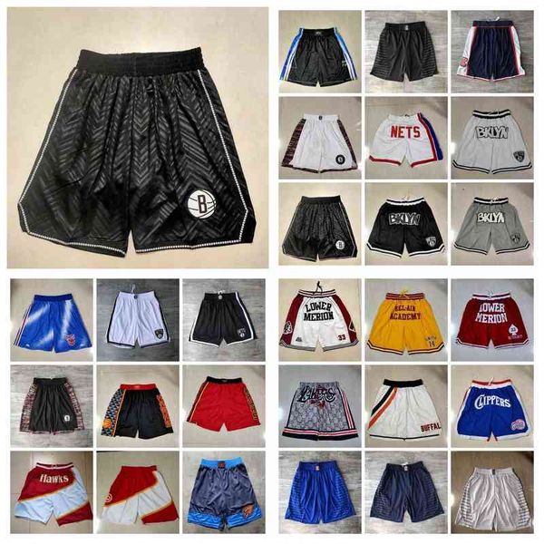 

men's shorts men's shorts team basketball just don retro black reward edition ness wear sport pant with pocket zipper sweatpants h, White;black